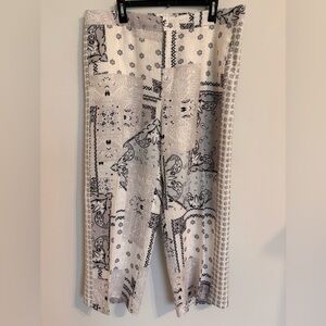 Johnny Was Workshop Ashton Bandana Effortless Linen wide cuff Pants